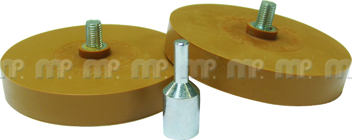 MP Folienradierer-Set yellow, 88 mm (2 Discs + 1 Adapter)