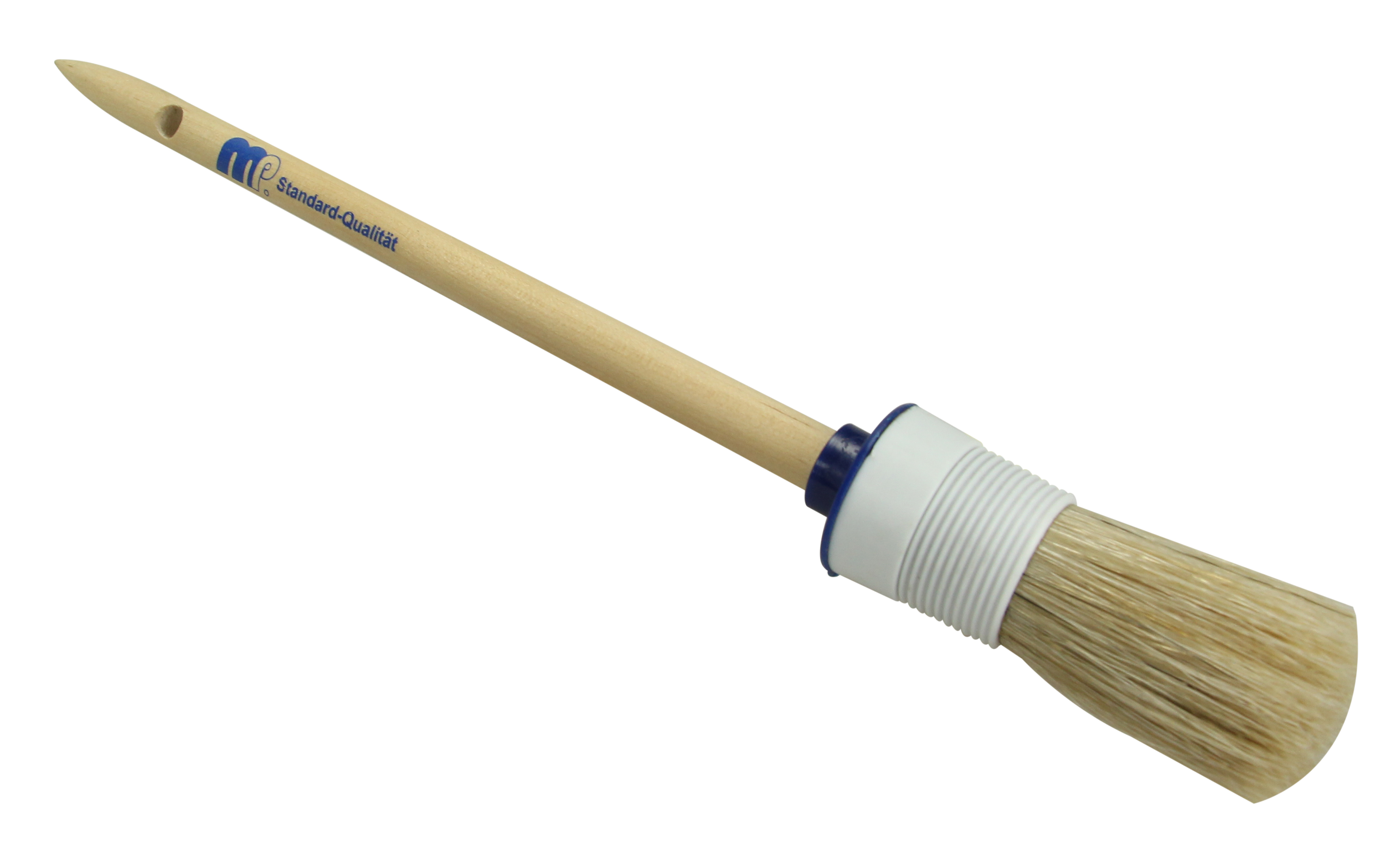 MP Ringpinsel Standard helle Borste, Kunststoff-Fassung, Holzstiel