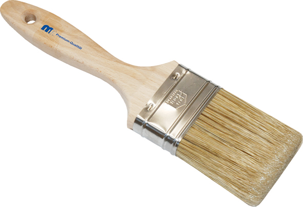 MP Flach-Pinsel Premium Orel-Mix-Borste, Edelstahlzwinge, Holzstiel
