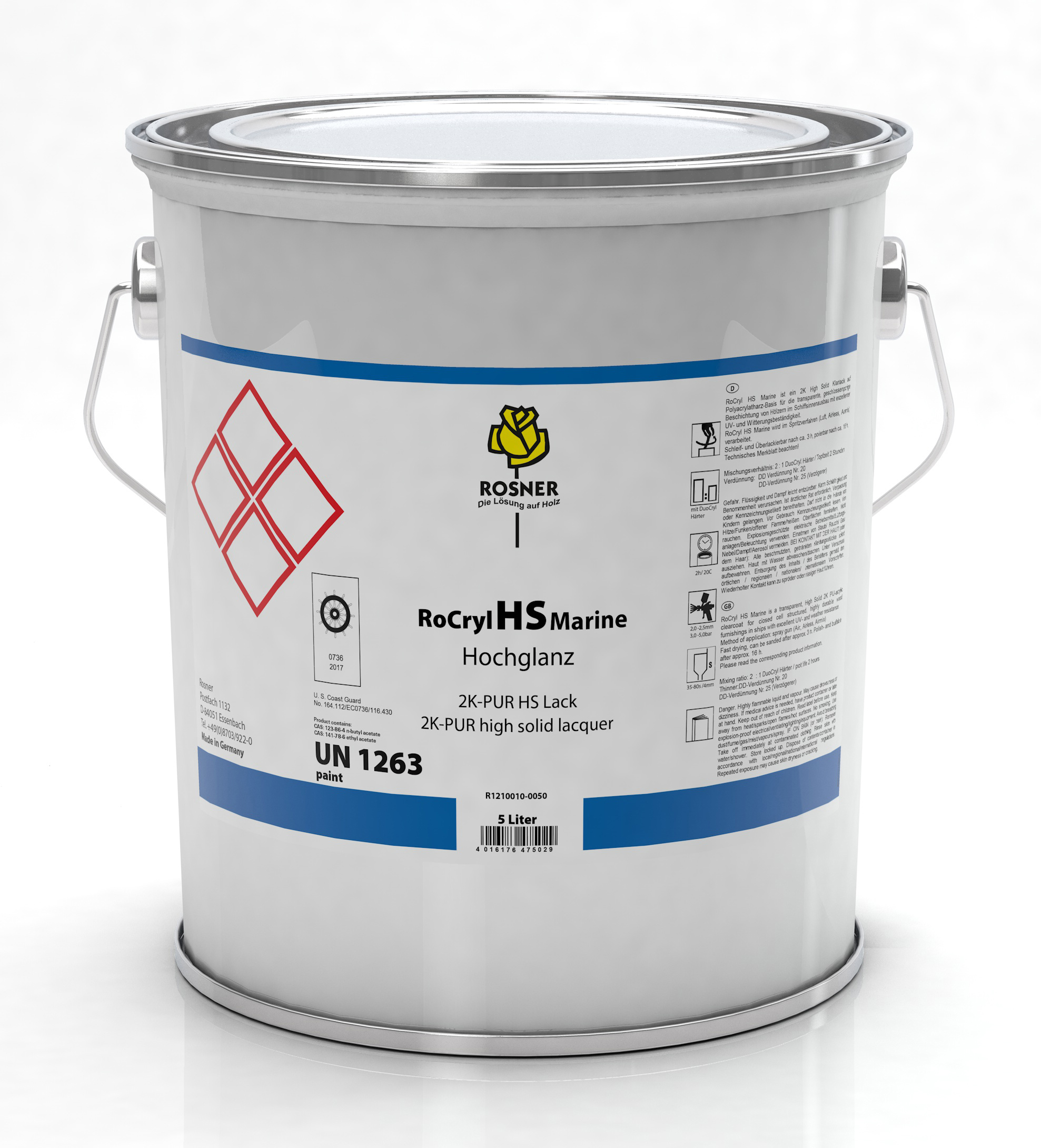 Rosner RoCryl HS Marine, Hochglanz 5 Liter