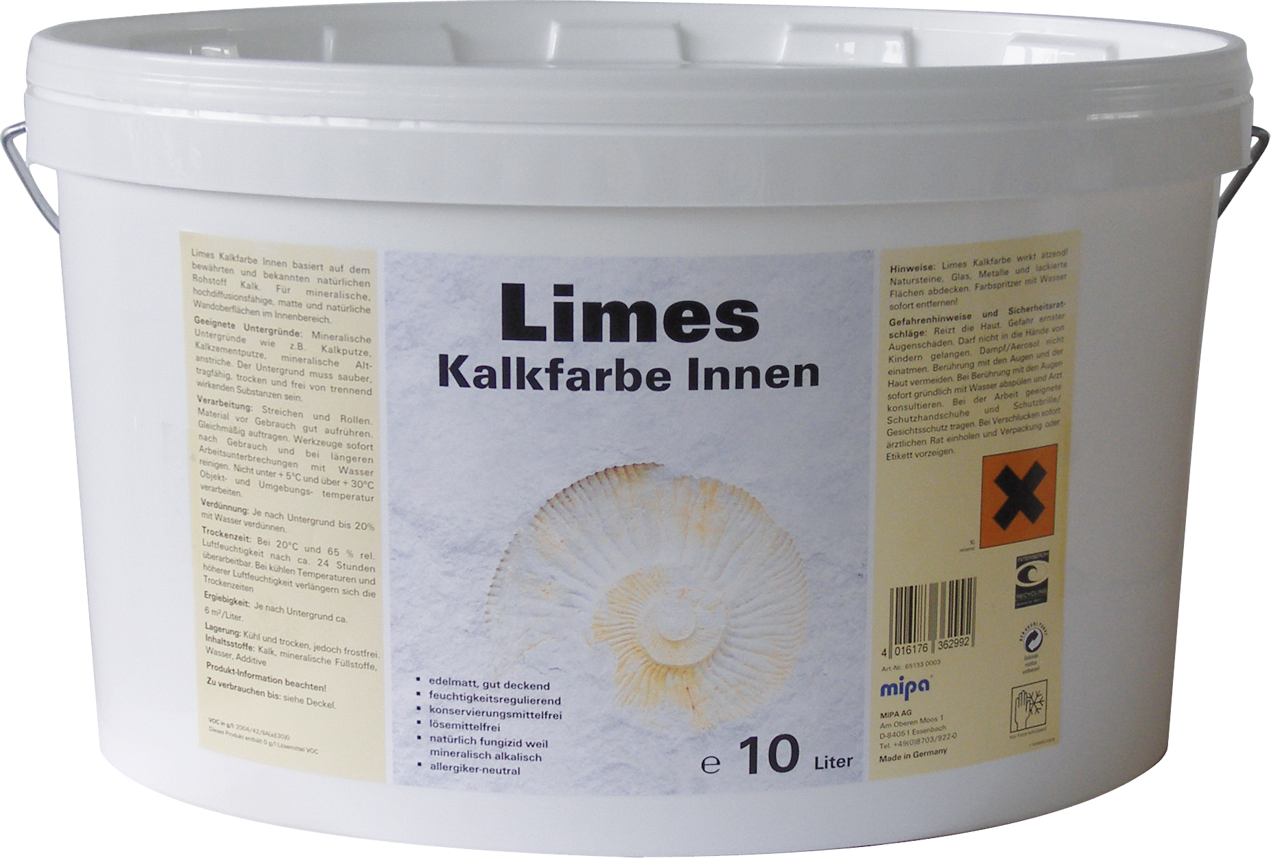 Mipa Limes Kalkfarbe Innen, 10 Liter