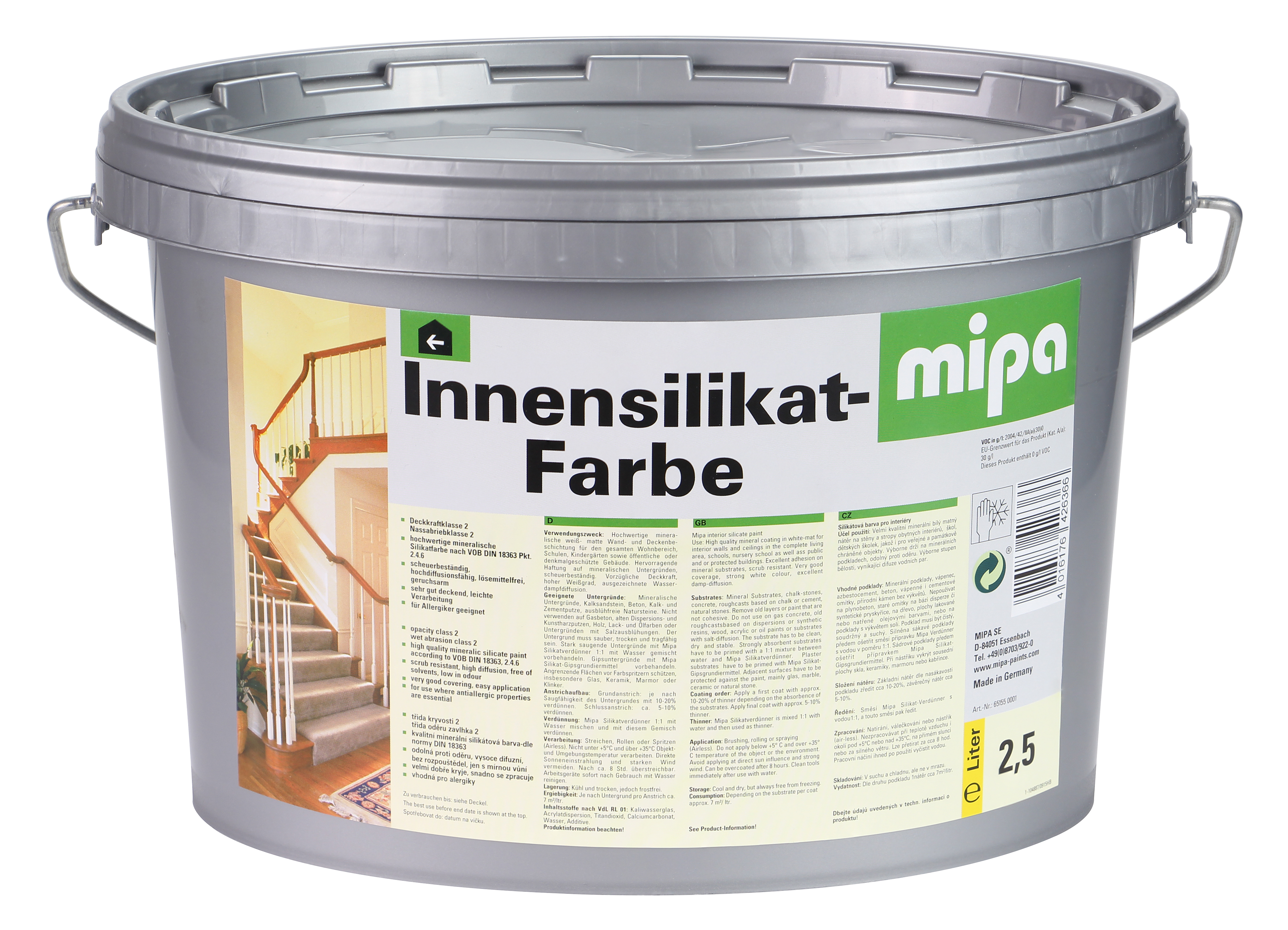 Mipa Innensilikat-Farbe - 10 Liter