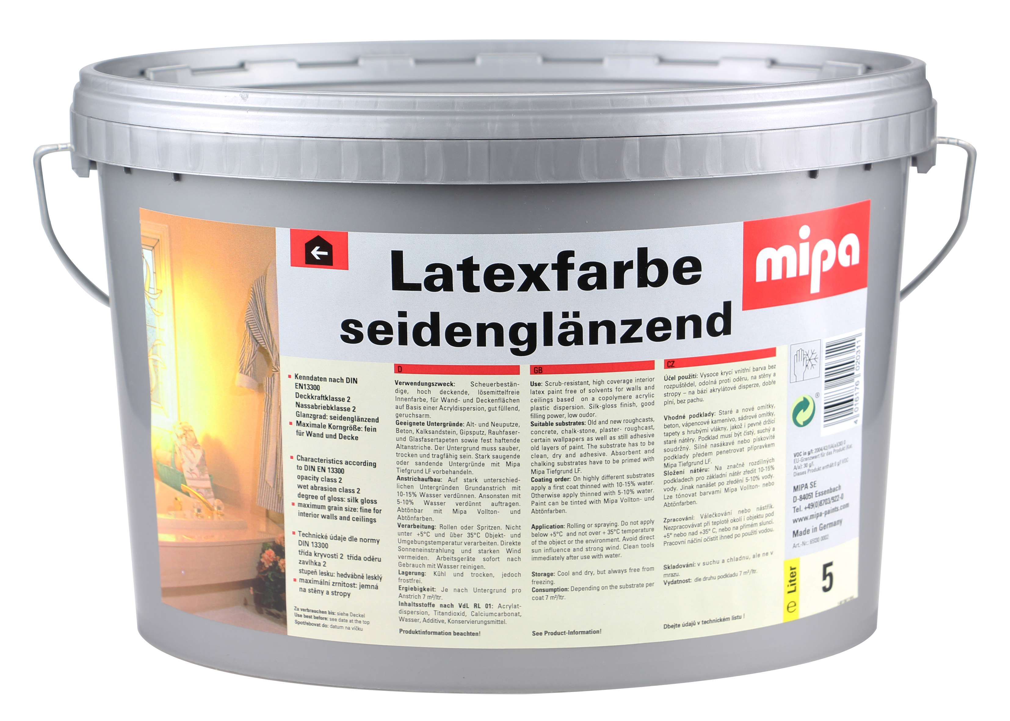 Pro Mix Latexfarbe SG B1 - 5 Liter, seidenglänzend Basis 1 Pro Mix Decorative
