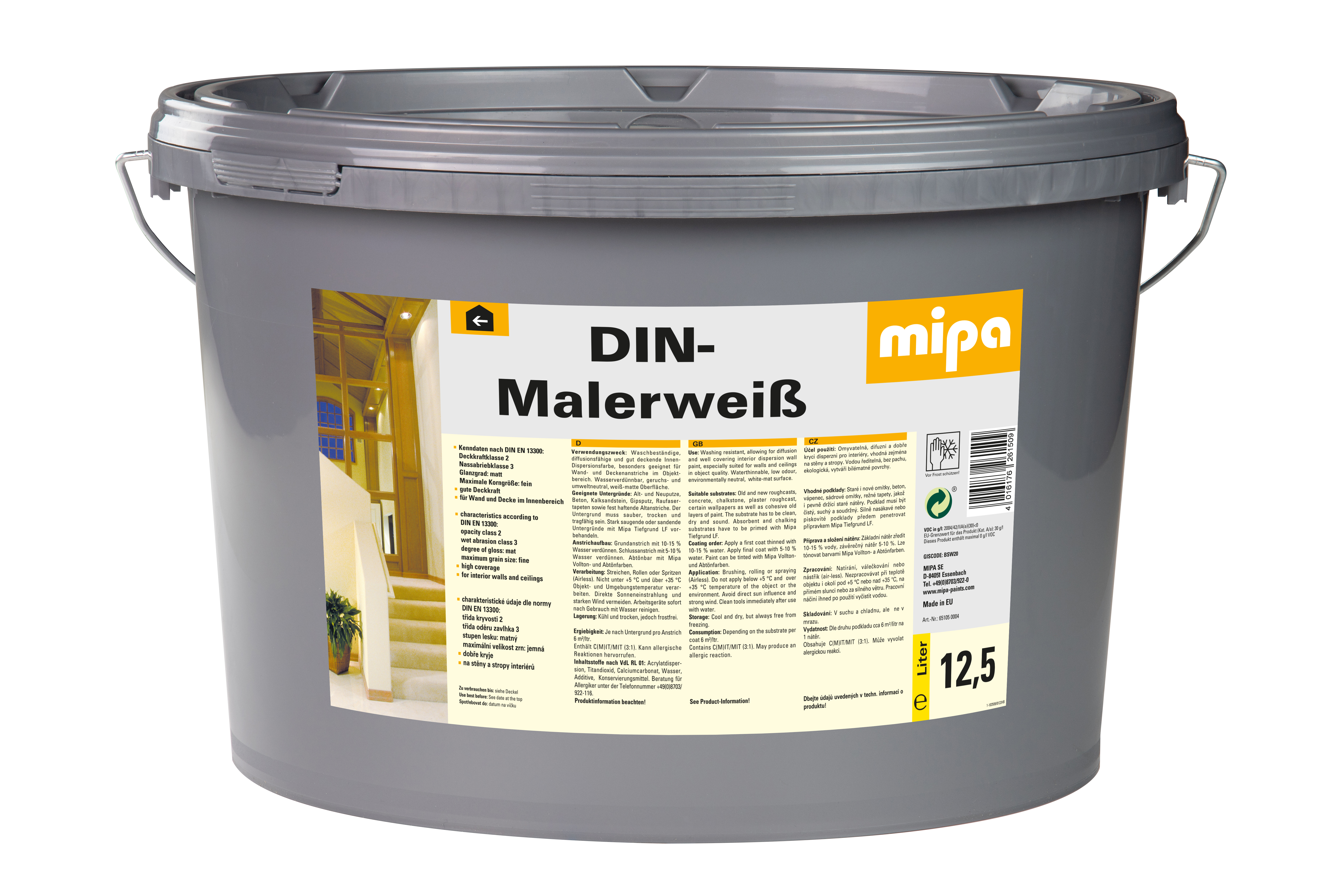 Mipa DIN-Malerweiß - 12,5 Liter