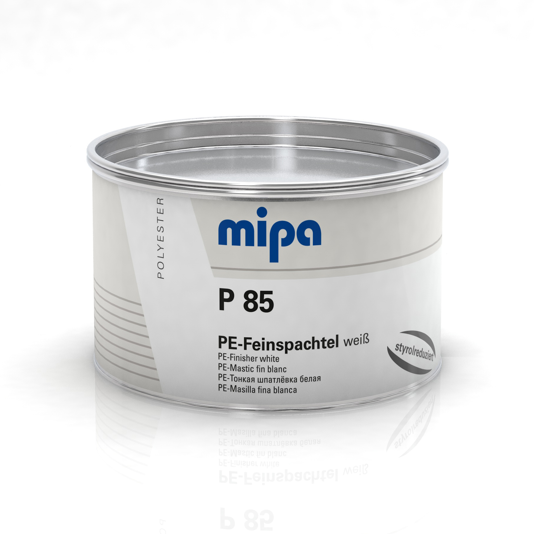 Mipa P 85 styrolreduziert PE-Feinspachtel hochweiß inkl. Härter