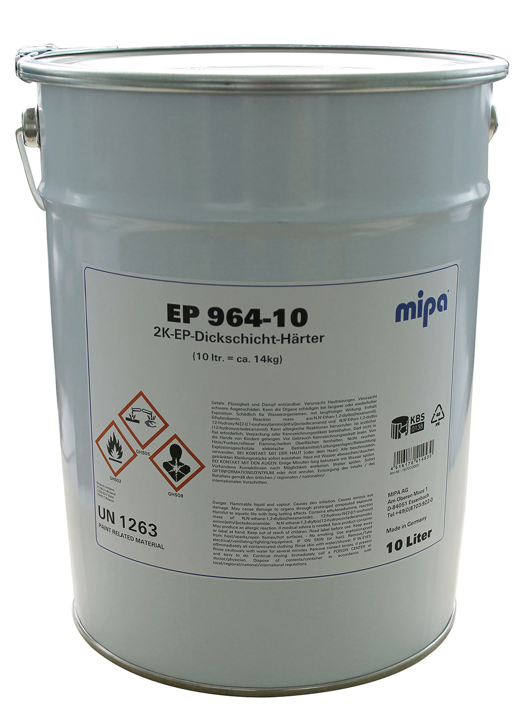 Mipa EP 964-10 - 10 Liter, 2K-EP Dickschichthärter