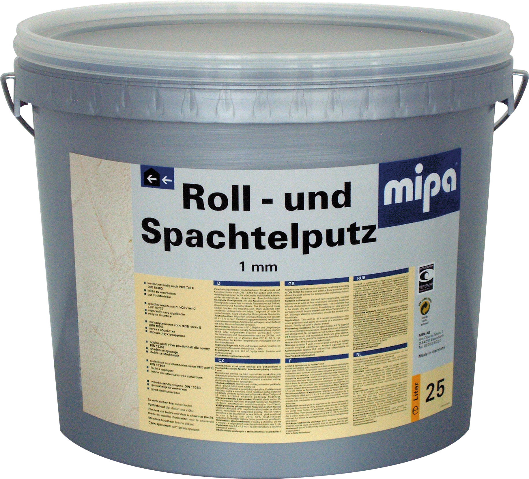 Mipa Roll- und Spachtelputz LF, Universal für innen 25 kg