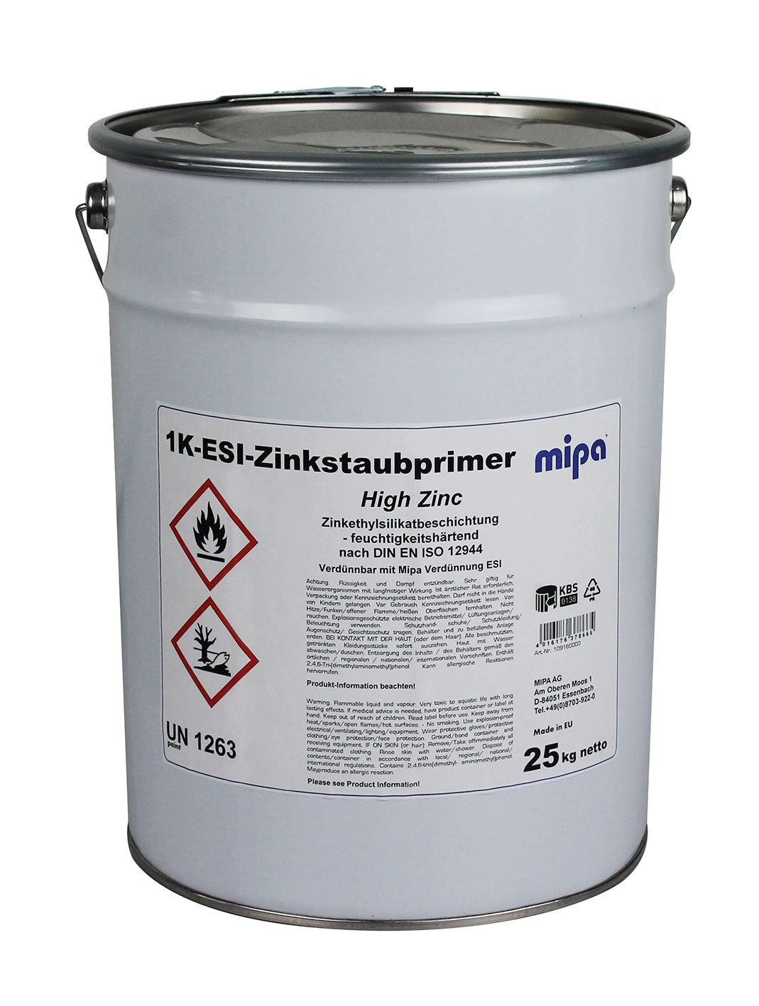 Mipa 1K-ESI-Zinkstaubprimer, High Zinc 25 kg netto