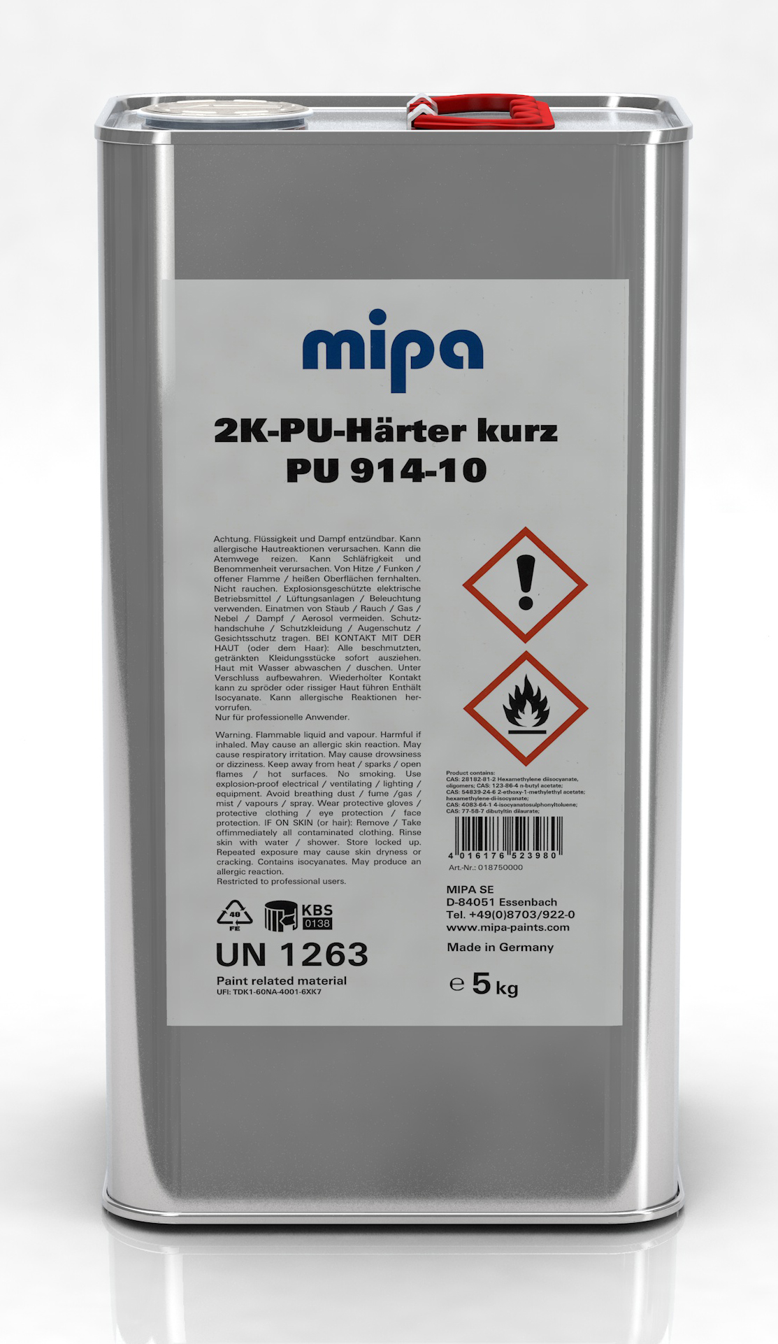 Mipa PU 914-10 - 1 kg, 2K-PU-Härter kurz