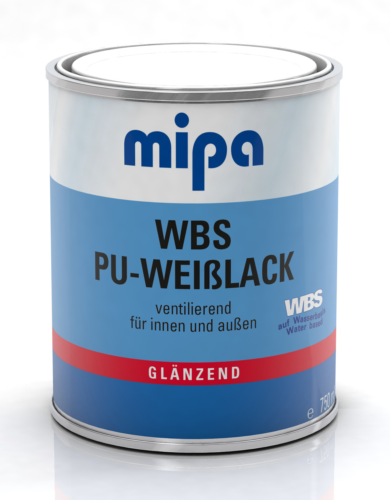 Mipa WBS PU-Weißlack glänzend, 750 ml