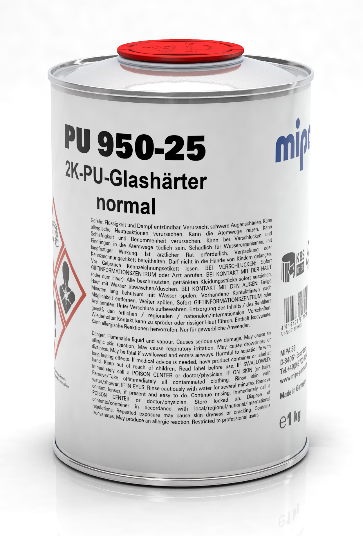 Mipa PU 950-25 - 1 kg, 2K-PU-Glashärter normal