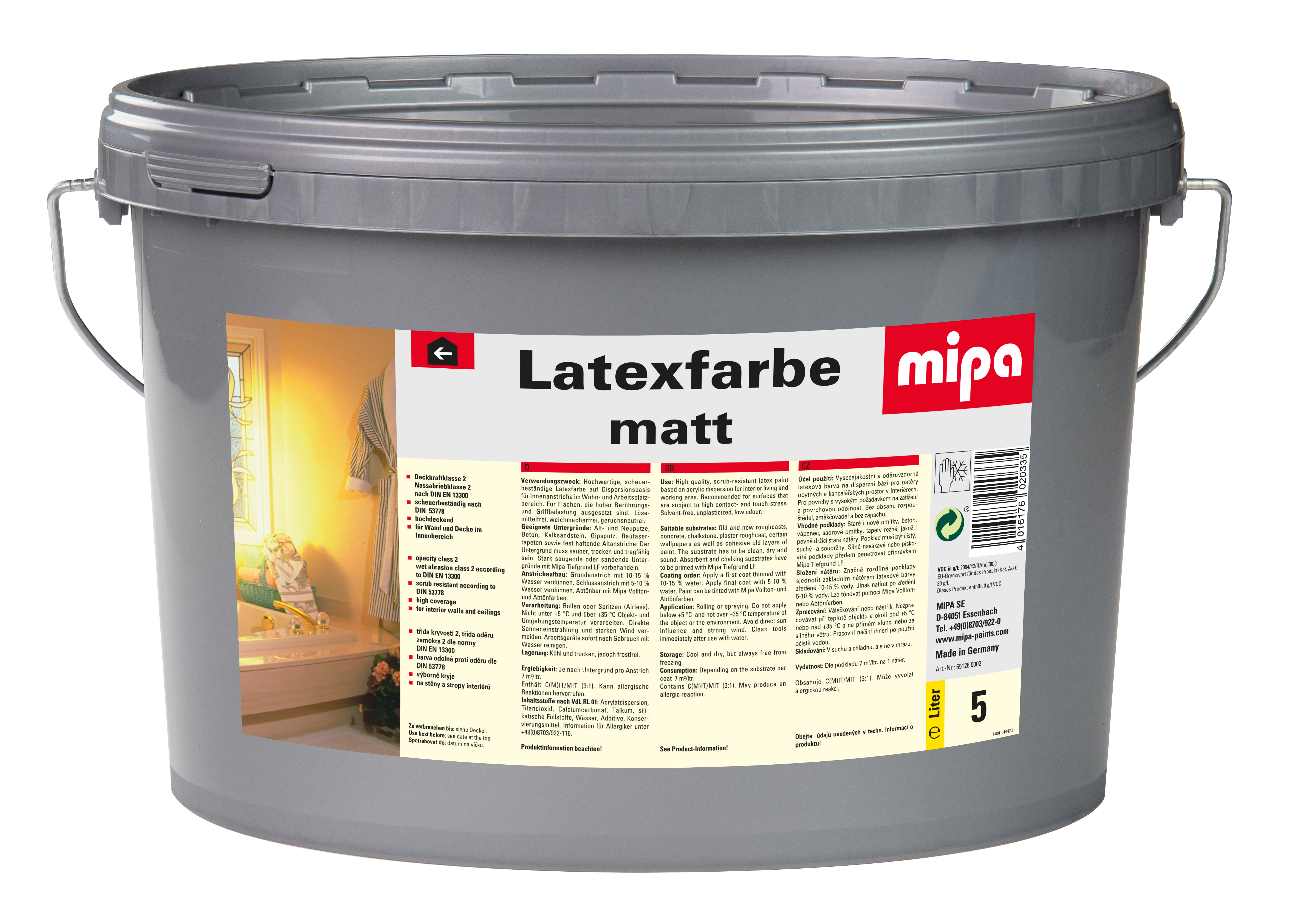 Mipa Latexfarbe matt - 5 Liter